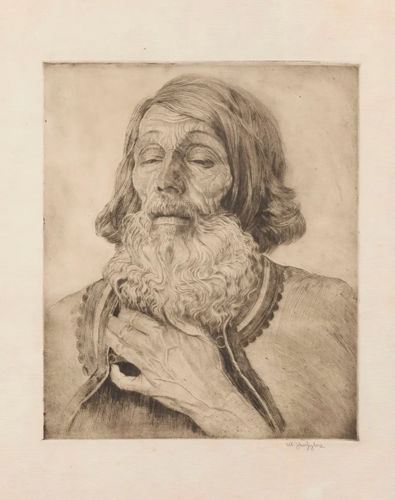 Pielgrzym by Władysław Skoczylas - Canvas Print