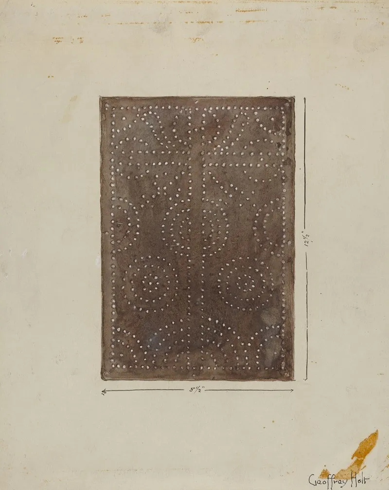 Pierced Metal Screen From Confessional 3 by Geoffrey Holt - Canvas Print