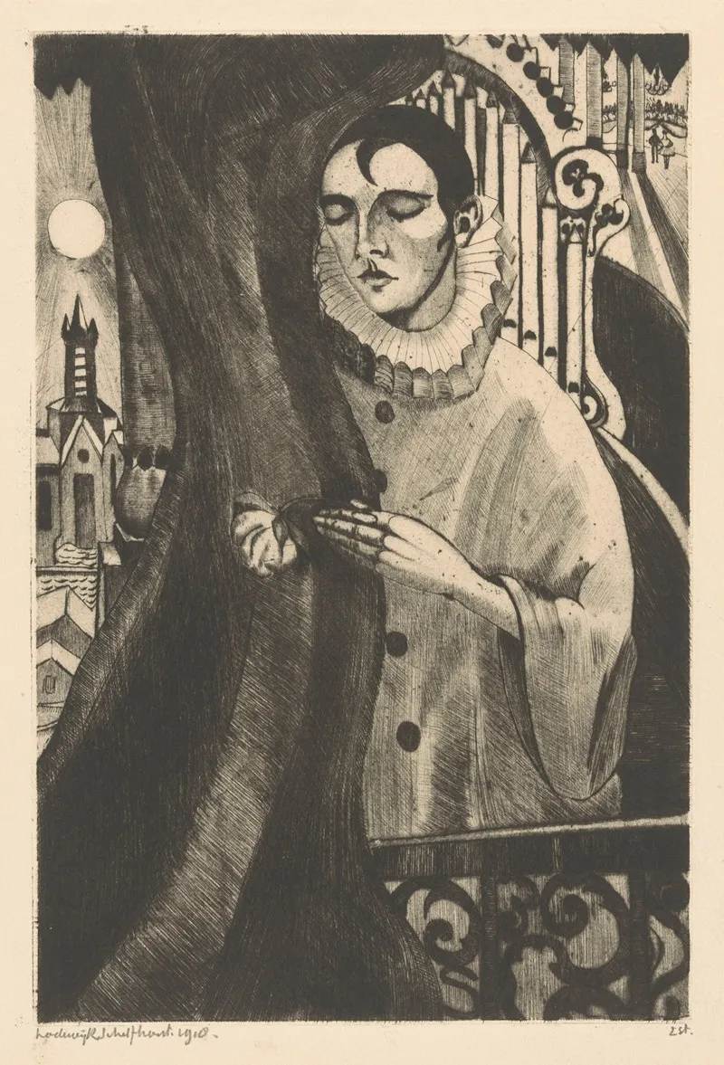 Pierrot Ii by Lodewijk Schelfhout - Canvas Print