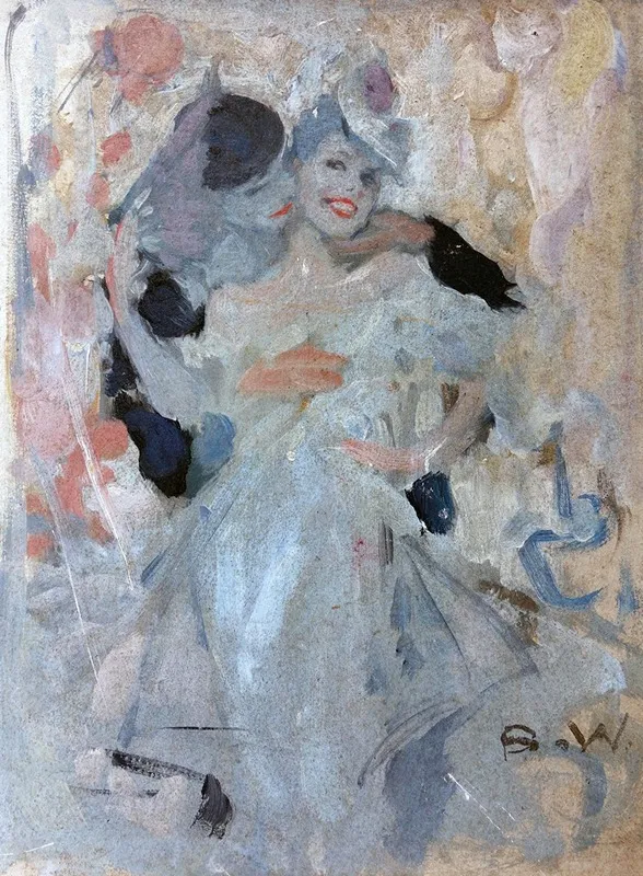 Pierrot Und Columbine by Brynolf Wennerberg - Canvas Print