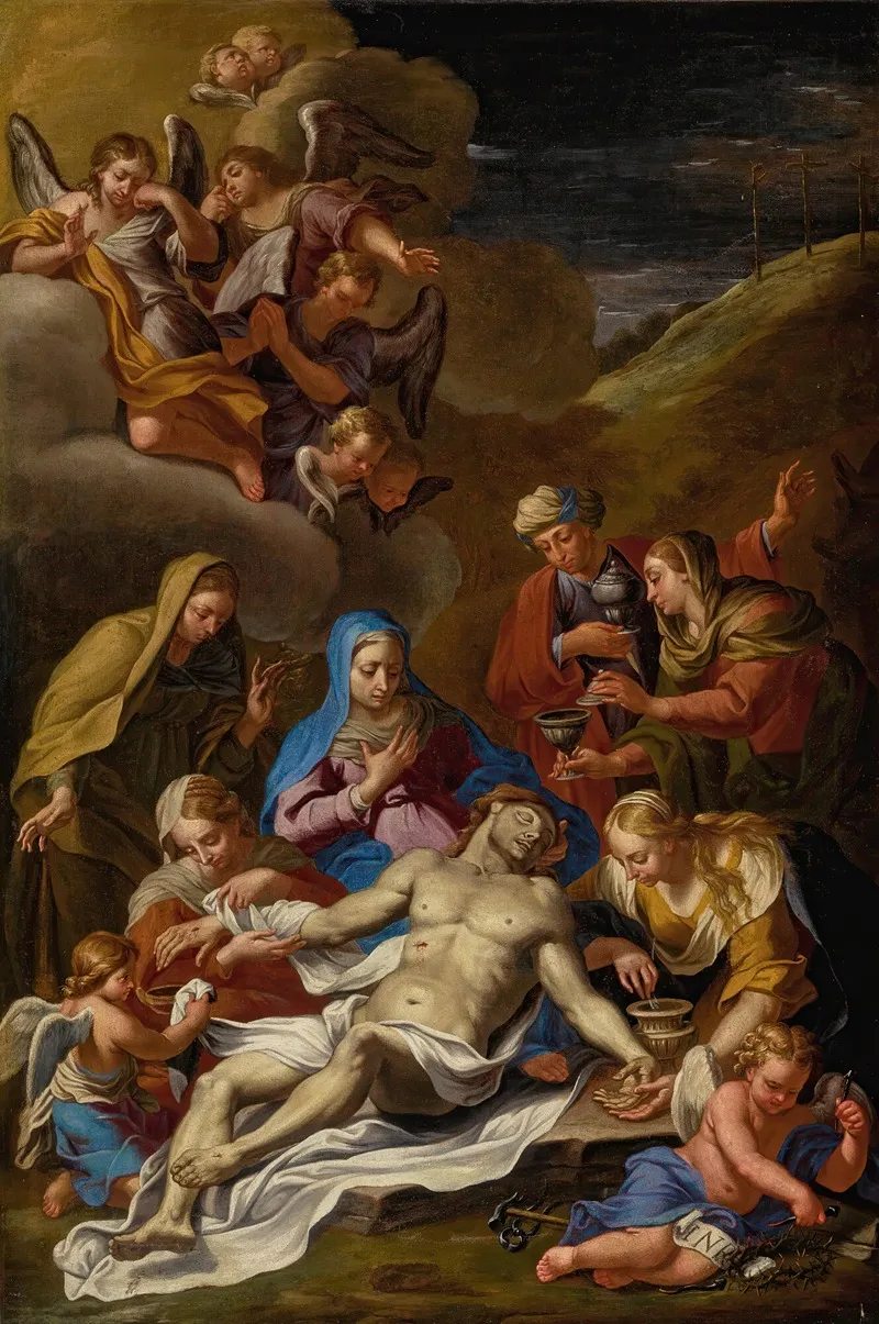 Pieta 16 by Roman School - Canvas Print