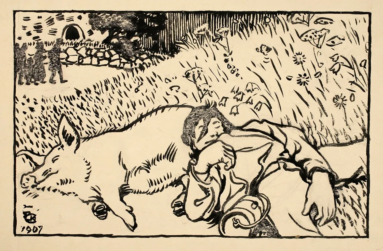 Pig And Drunk Man