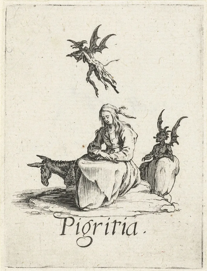 Pigritia Laziness by Jacques Callot - Canvas Print