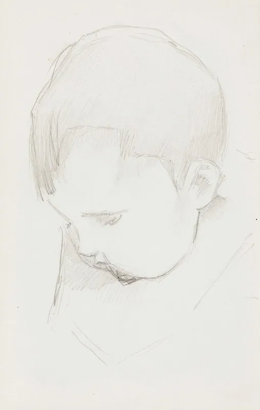 Pikkulapsen Paa by Helene Schjerfbeck - Canvas Print