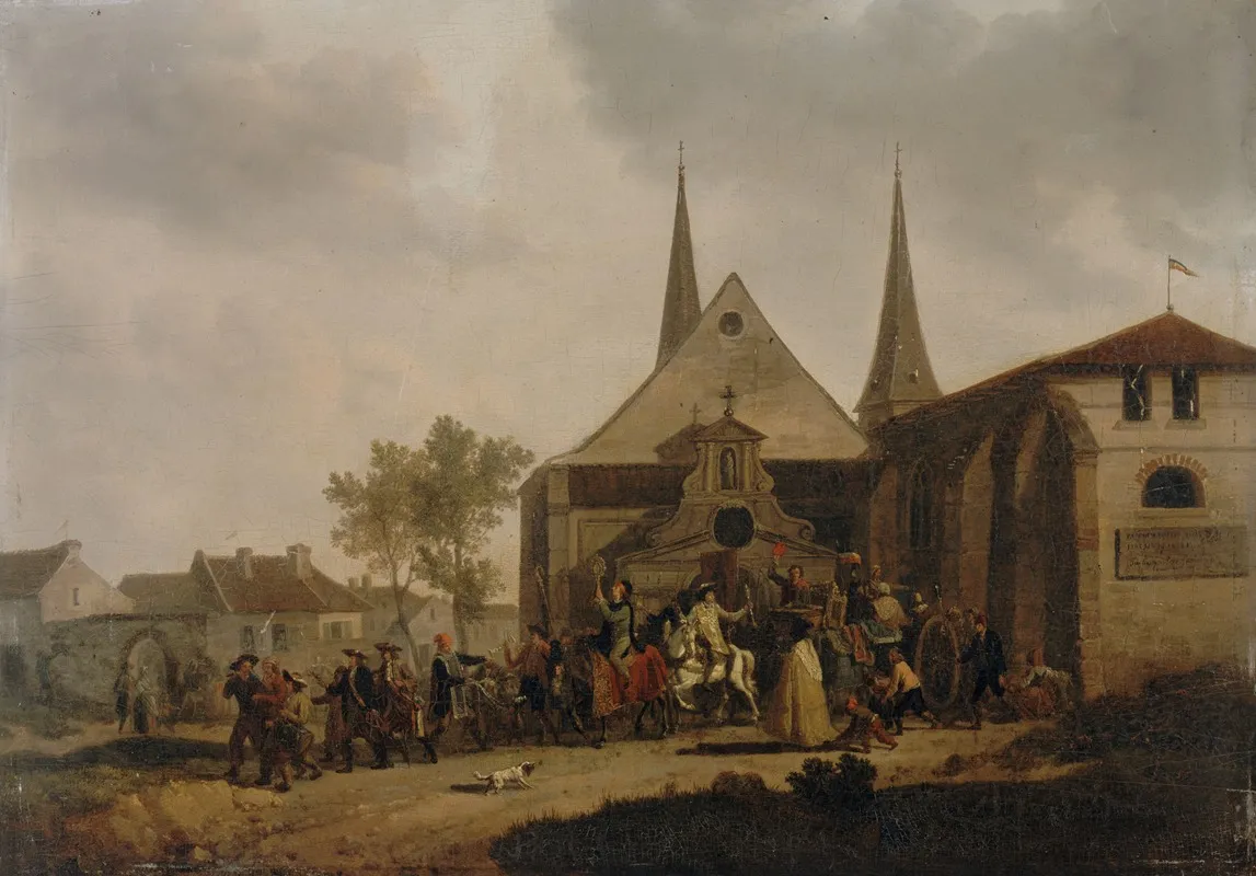 Pillage Dune Eglise Pendant La Revolution by Jacques François Joseph Swebach-Desfontaines - Canvas Print