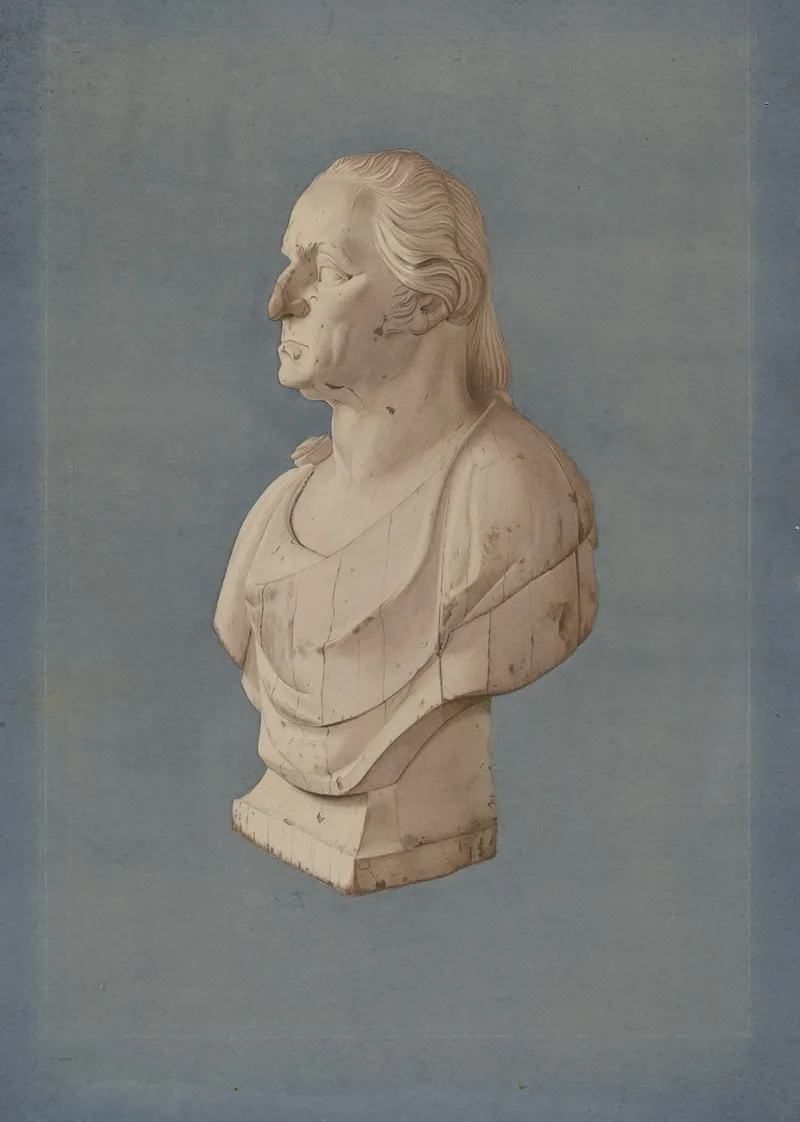 Pine Bust Of Washington