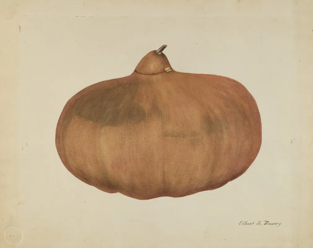 Pioneer Salt Gourd by Elbert S. Mowery - Canvas Print