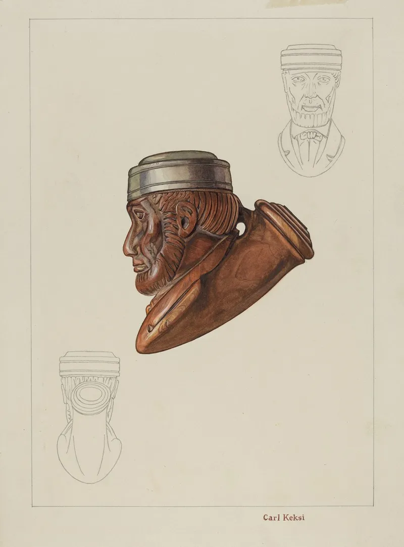 Pipe Head Lincoln by Carl Keksi - Canvas Print