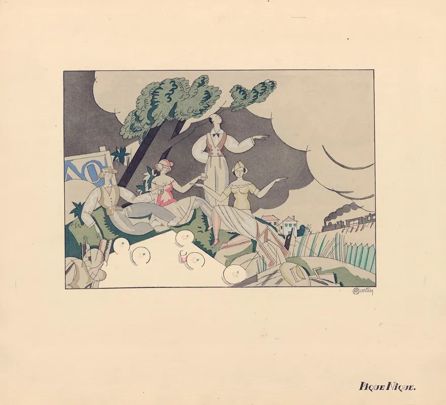 Pique Nique by Charles Martin - Canvas Print