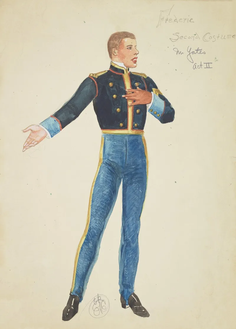 Pirate Of Penzance Frederic Second Costume by Alex Jones - Canvas Print