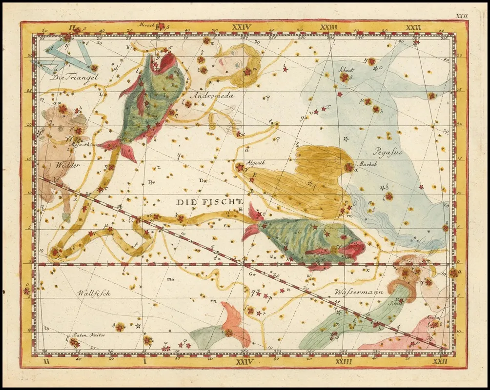 Pisces 3 by Johann Elert Bode - Canvas Print