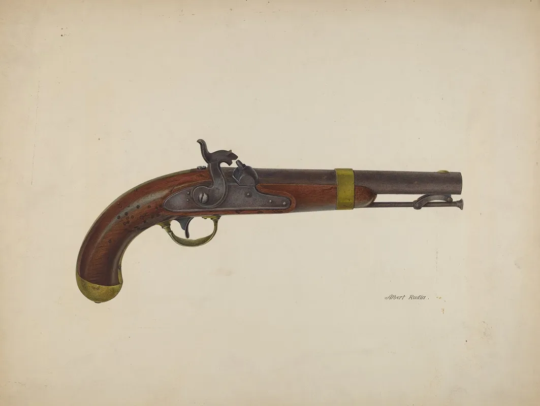 Pistol by Albert Rudin - Canvas Print