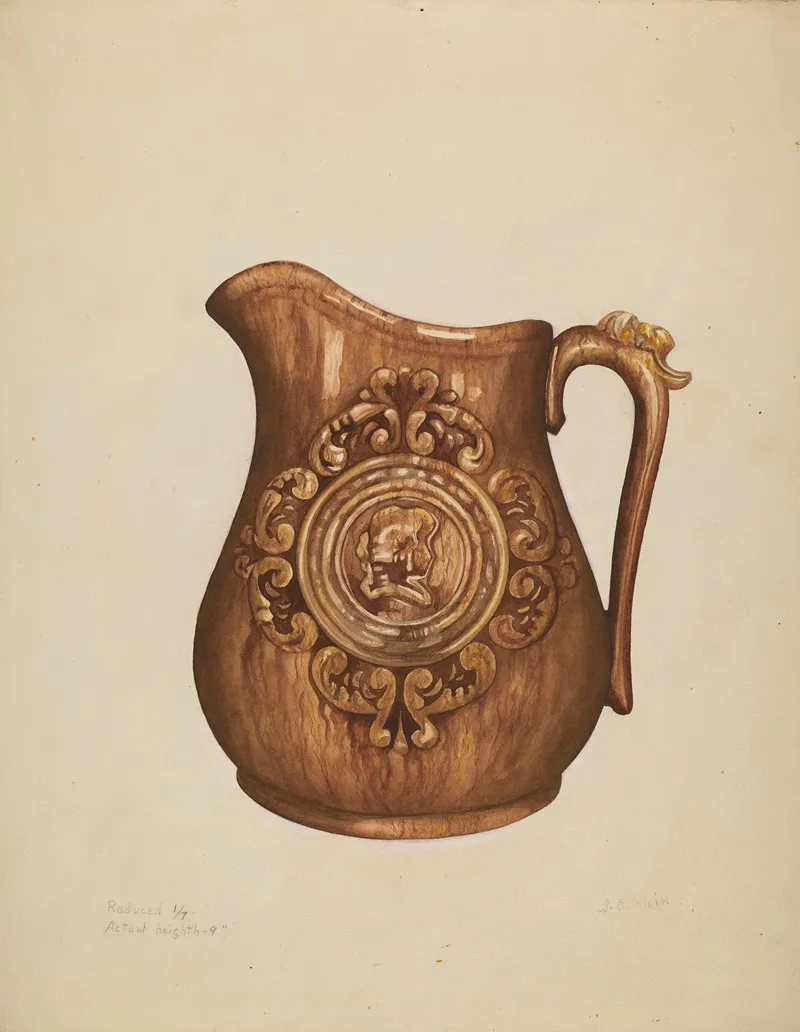 Pitcher 154 by Samuel O. Klein - Canvas Print