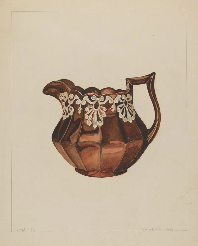 Pitcher 155 by Samuel O. Klein - Canvas Print