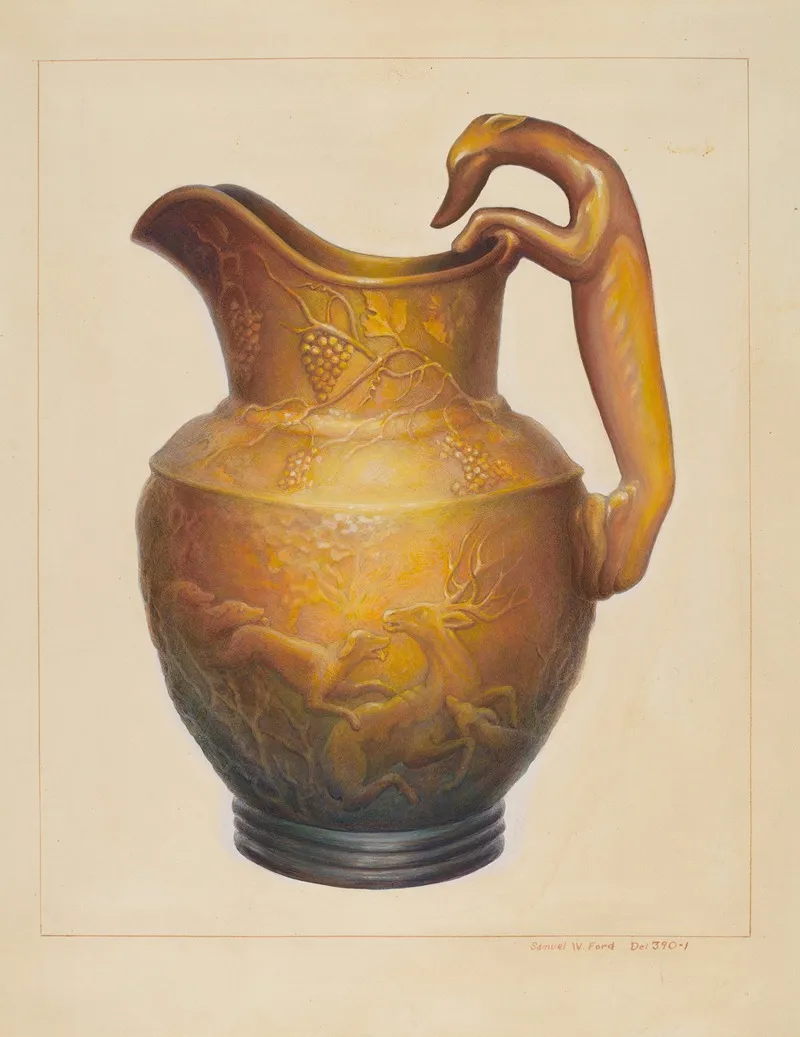 Pitcher 157 by Samuel W. Ford - Canvas Print