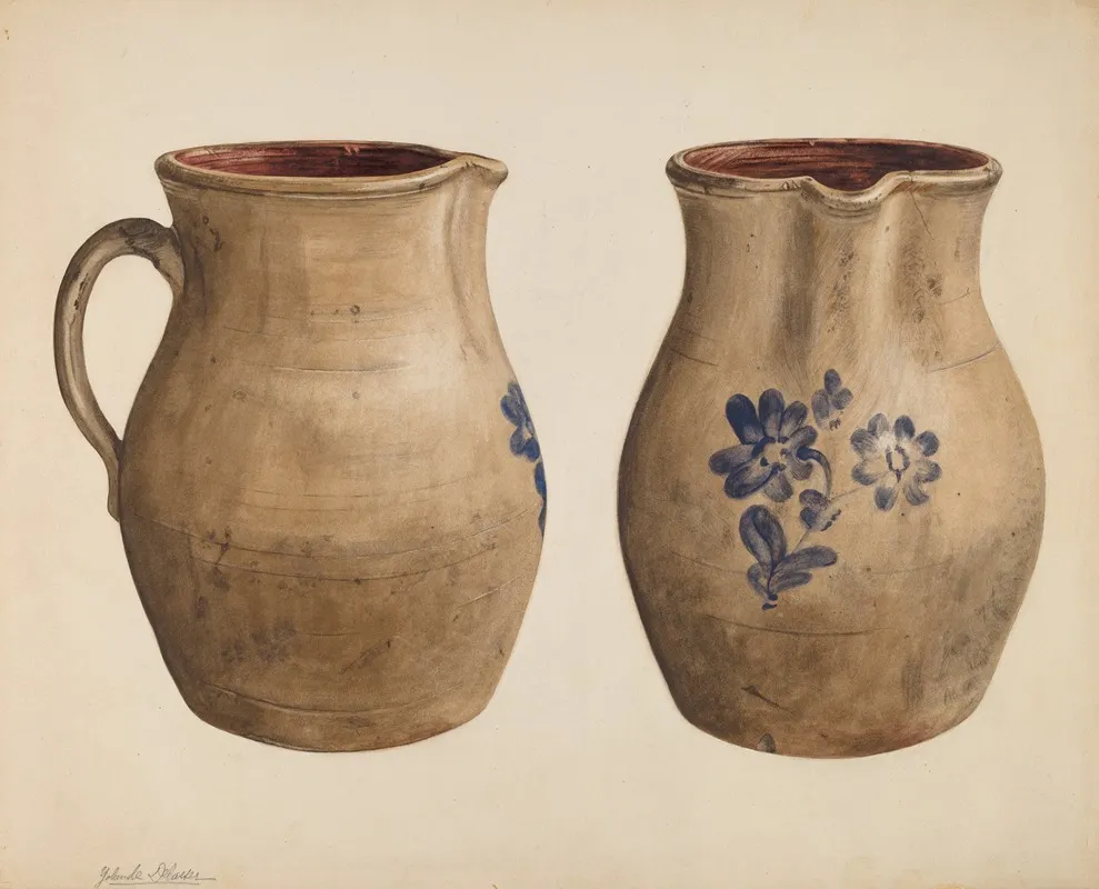 Pitcher 167 by Yolande Delasser - Canvas Print