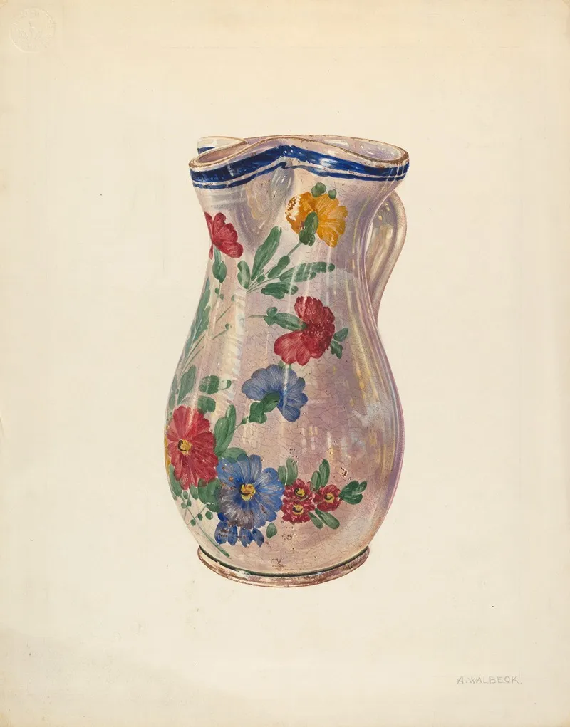 Pitcher 2 by Alfred Walbeck - Canvas Print