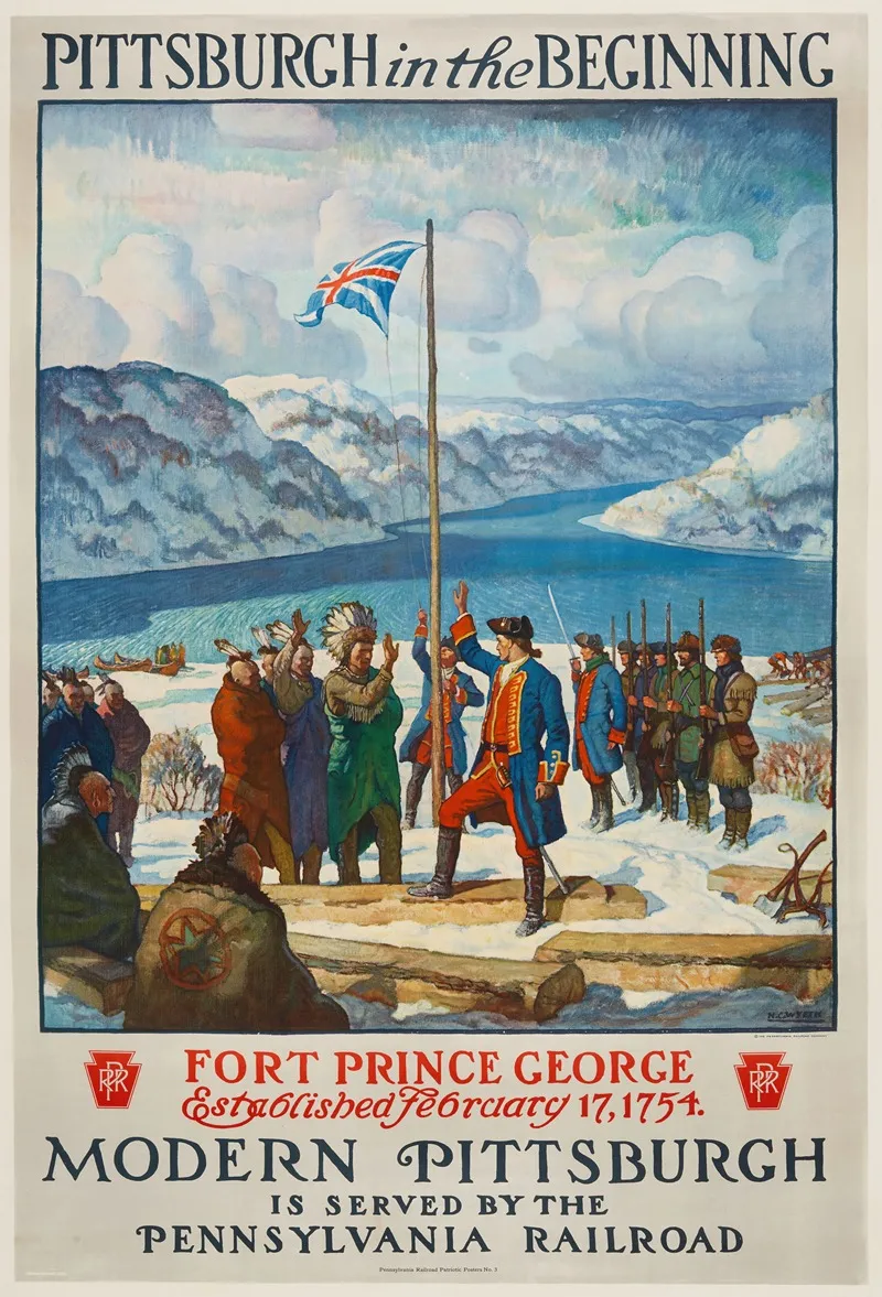 Pittsburg In The Beginning by Newell Convers Wyeth - Canvas Print