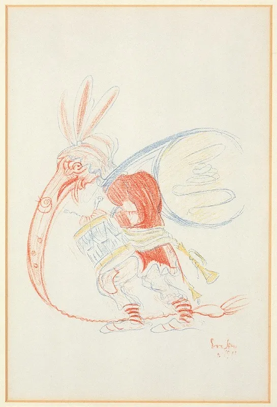 Pituiton Met De Lange Neus by James Ensor - Canvas Print