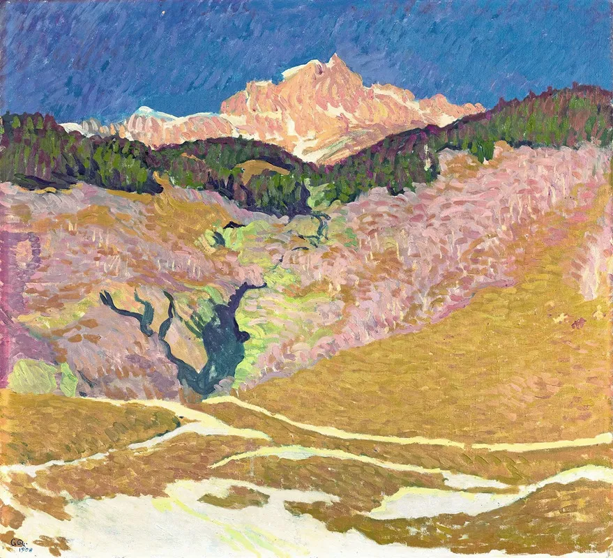 Piz Duan by Giovanni Giacometti - Canvas Print