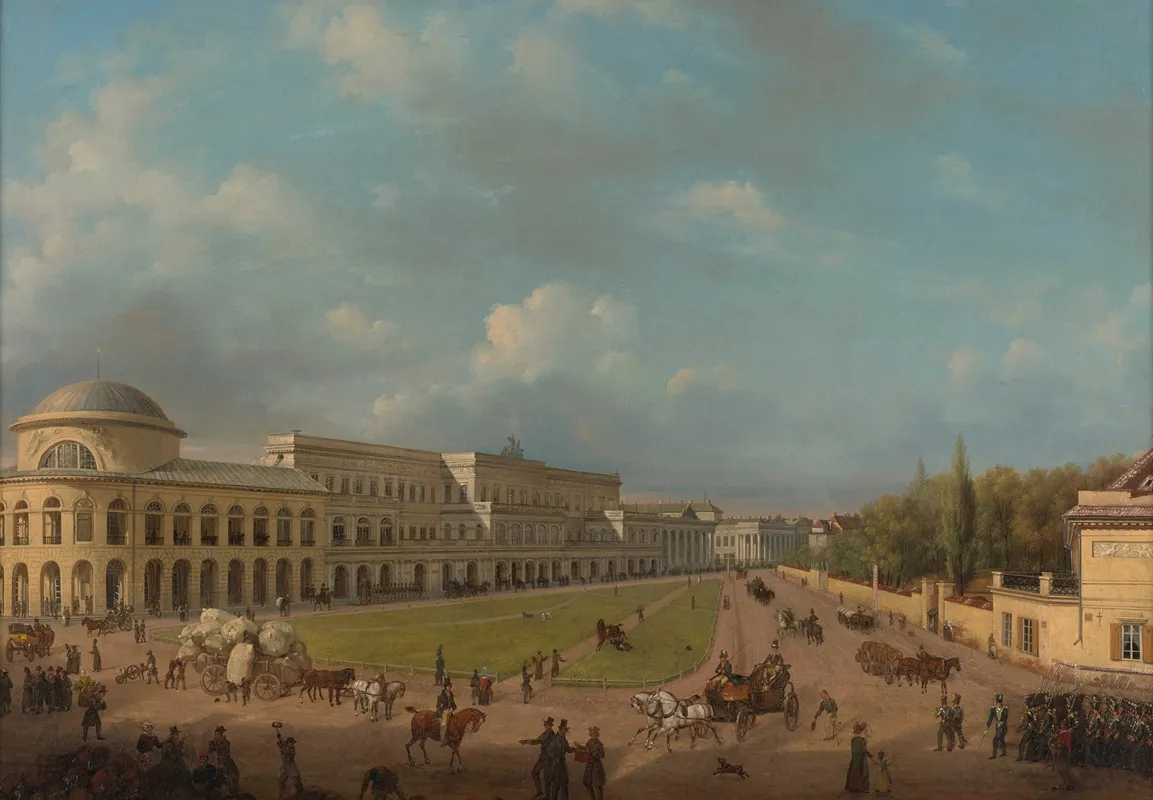 Plac Bankowy by Wincenty Kasprzycki - Canvas Print