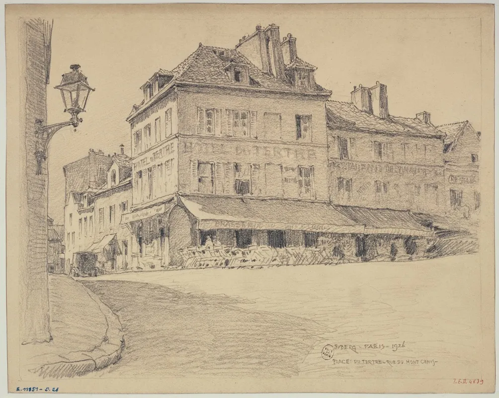 Place Du Tertre Et La Rue Du Mont Cenis Montmartre