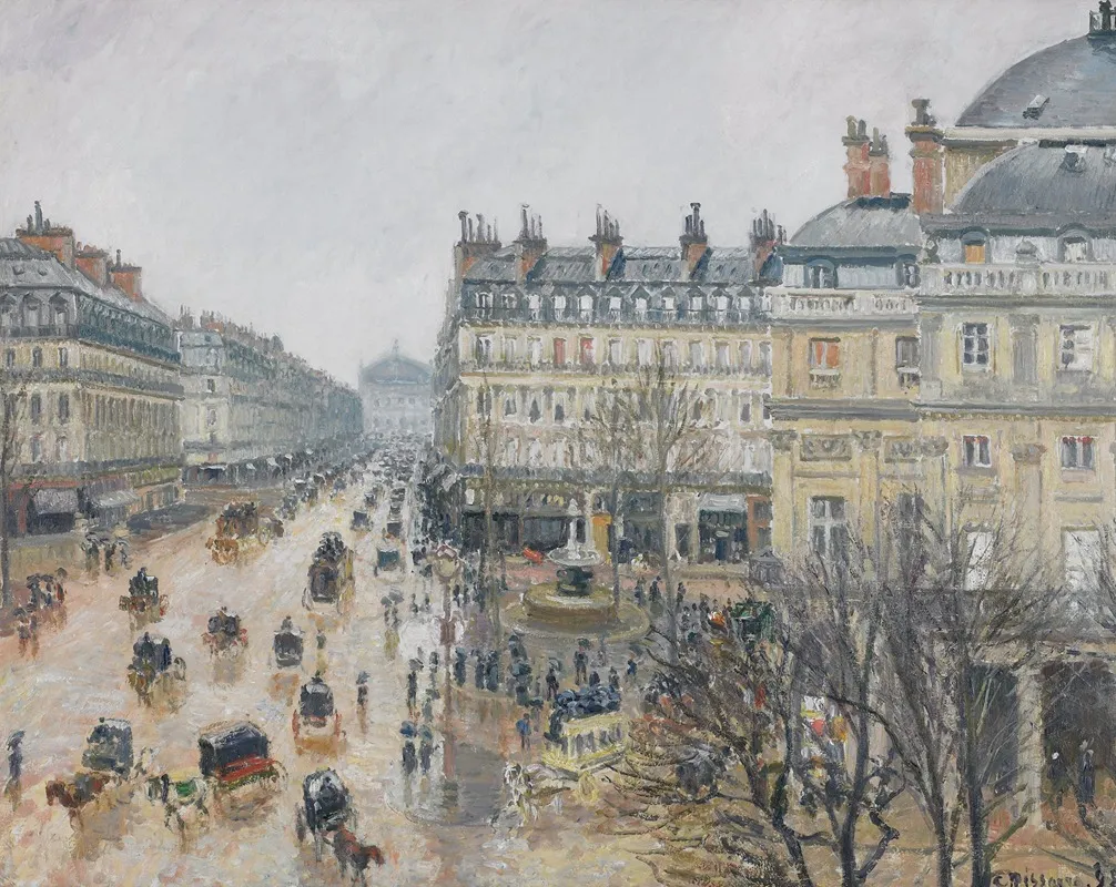 Place Du Theatre Francais Paris Rain