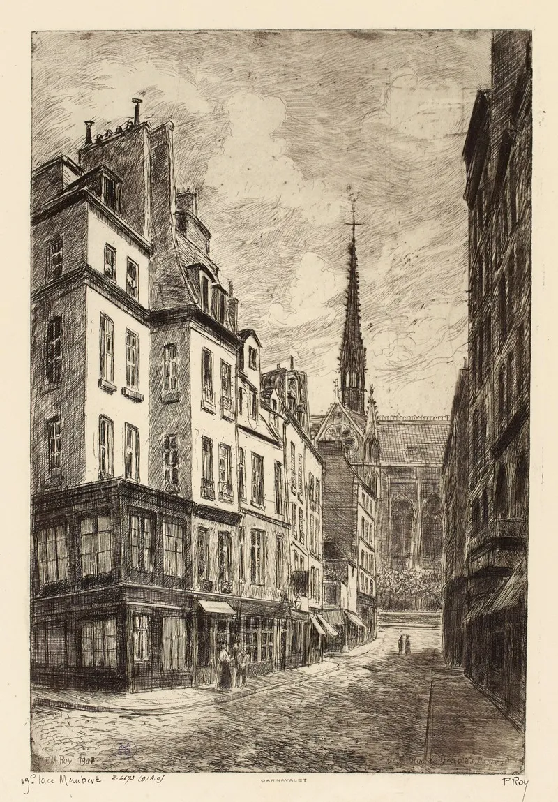 Place Maubert by Pierre-Marcel Roy - Canvas Print