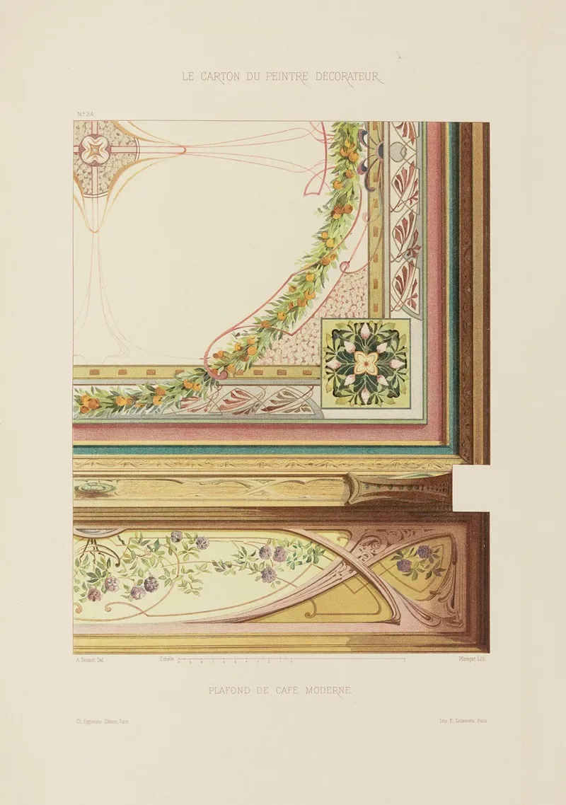 Plafond De Cafe Moderne by A. Desaint - Canvas Print