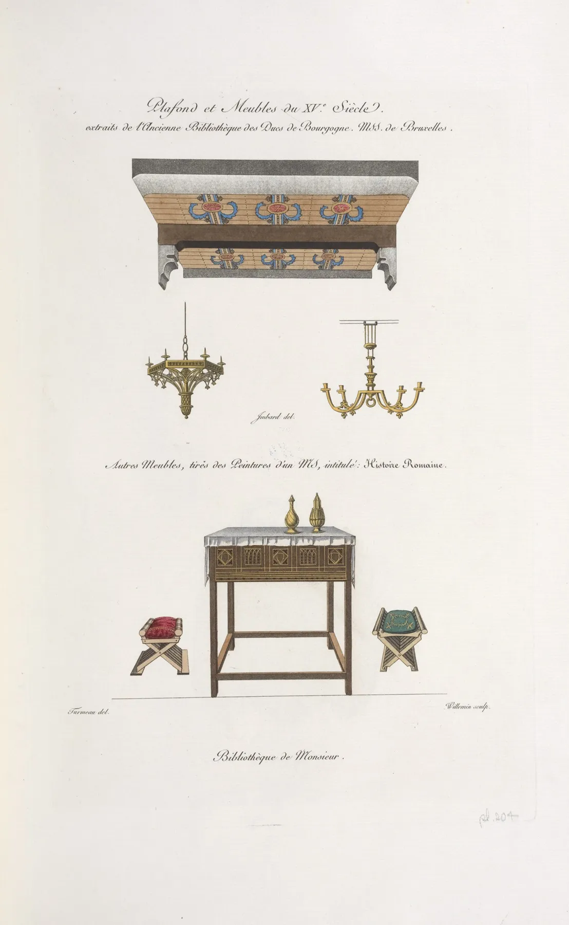 Plafond Et Meuble Du Xve Siecle Extraits De Lancienne Bibliotheque Des Ducs De Bourgogne Mss De Bruxelles