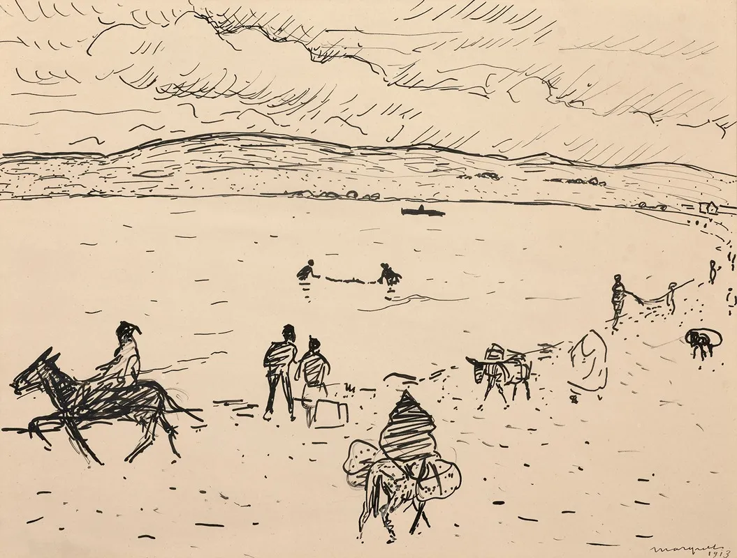 Plage De Tanger by Albert Marquet - Canvas Print