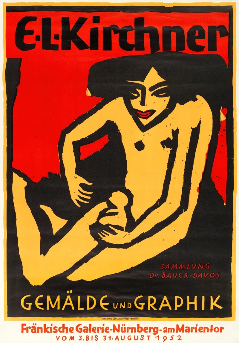 Plakat Fur Die Ausstellung Der E L Kirchner