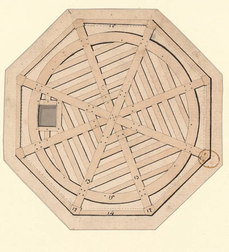 Plan Dune Charpente Dun Clocher Eglise De Mezieres En Vexin Dessin