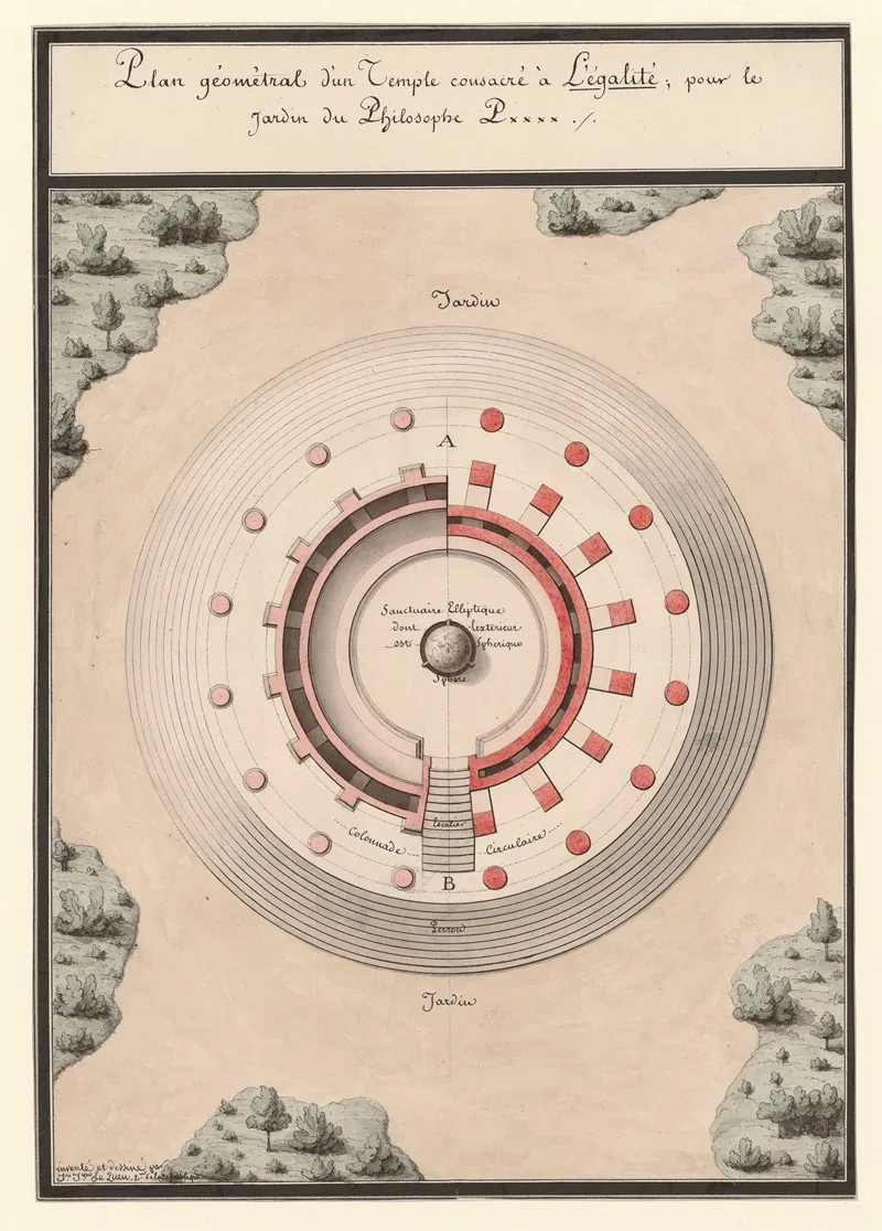 Plan Geometral Dun Temple Consacre A Legalite