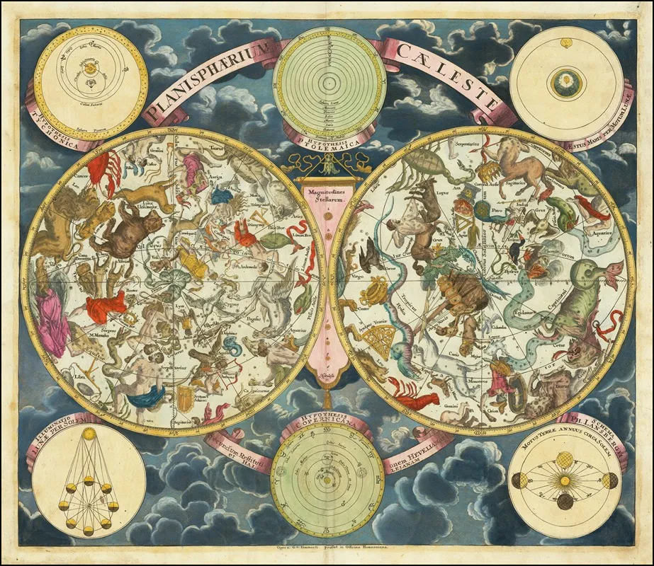 Planispherium Caeleste by Georg Christoph Eimmart - Canvas Print