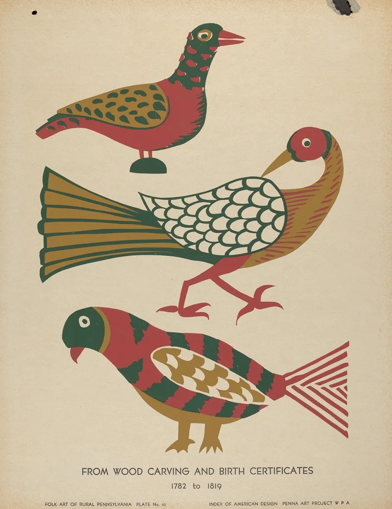 Plate 10 From Portfolio Folk Art Of Rural Pennsylvania