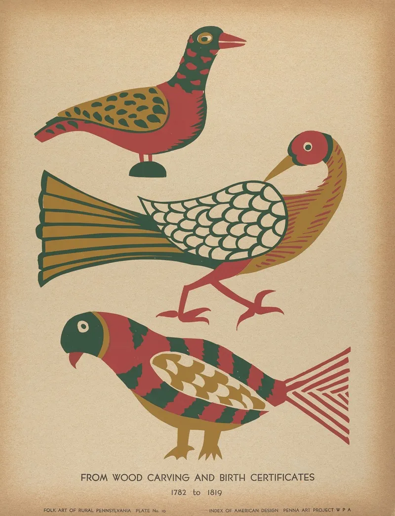 Plate 10 From The Portfolio Folk Art Of Rural Pennsylvania