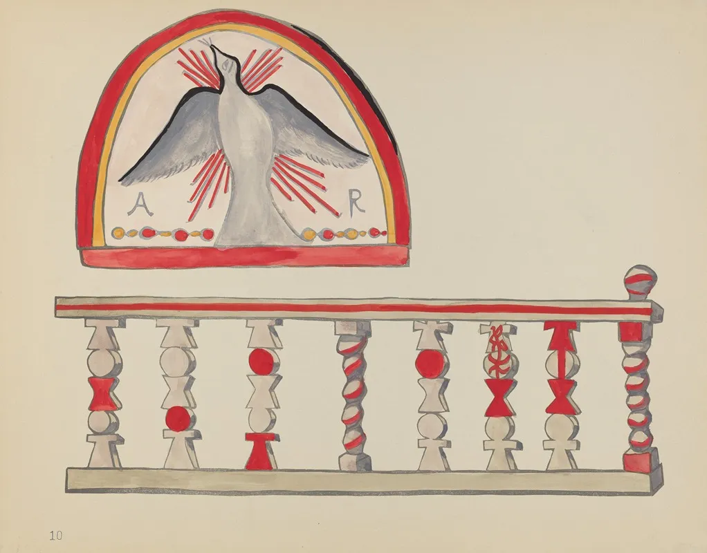 Plate 10 Holy Ghost Lunette From Portfolio Spanish Colonial Designs Of New Mexico 2