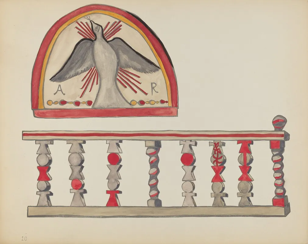 Plate 10 Holy Ghost Lunette From Portfolio Spanish Colonial Designs Of New Mexico