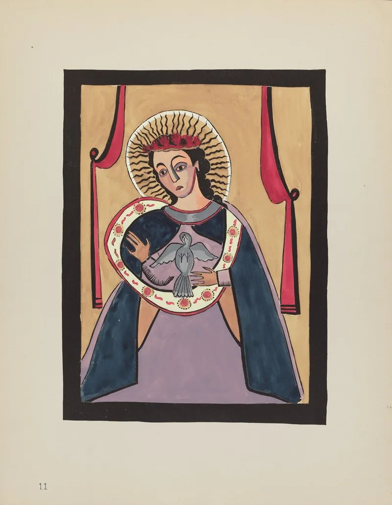 Plate 11 Annunciation From Portfolio Spanish Colonial Designs Of New Mexico