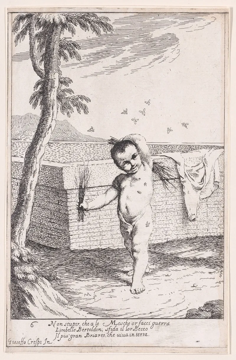 Plate 12 Bertoldino Whipping Himself To Kill Flies