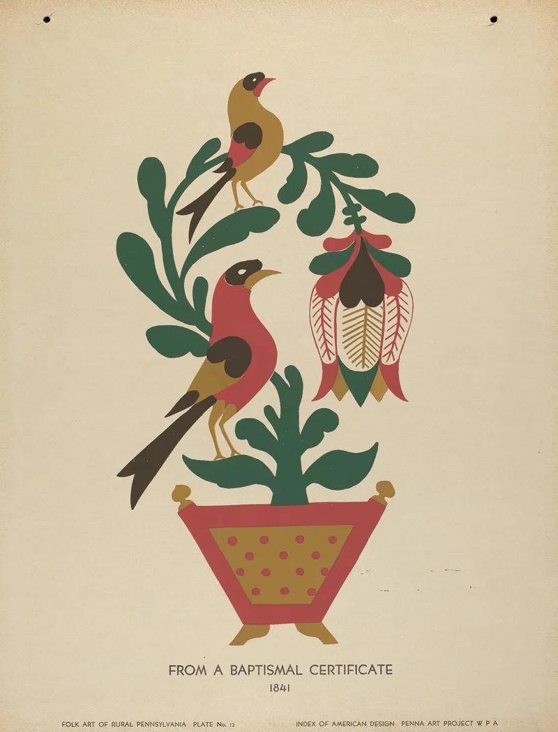 Plate 12 From Portfolio Folk Art Of Rural Pennsylvania