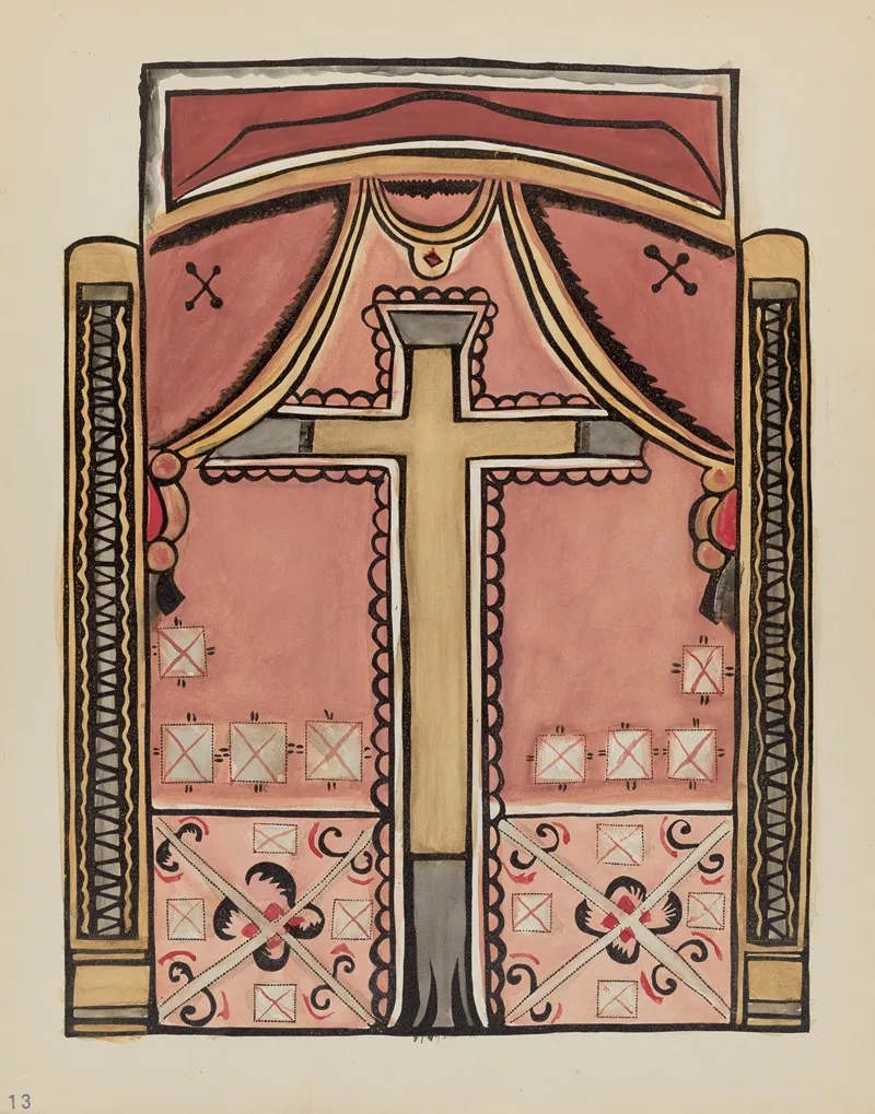 Plate 13 Designs With Cross Chimayo From Portfolio Spanish Colonial Designs Of New Mexico