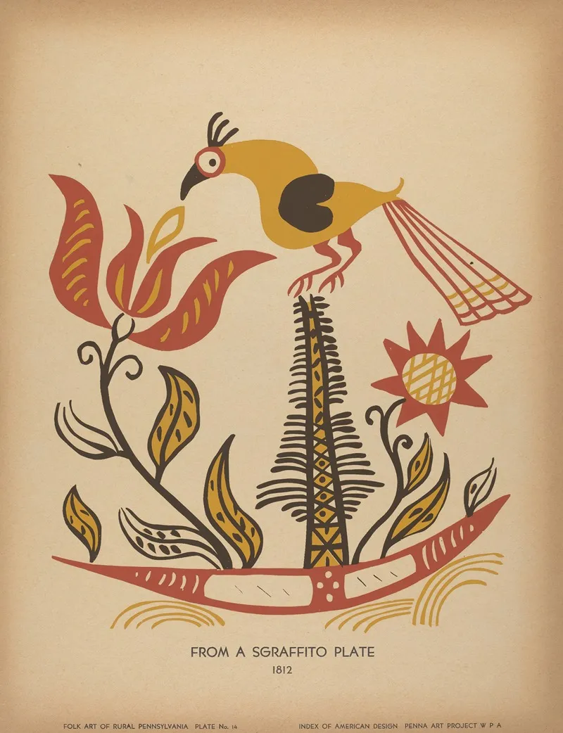 Plate 14 From The Portfolio Folk Art Of Rural Pennsylvania