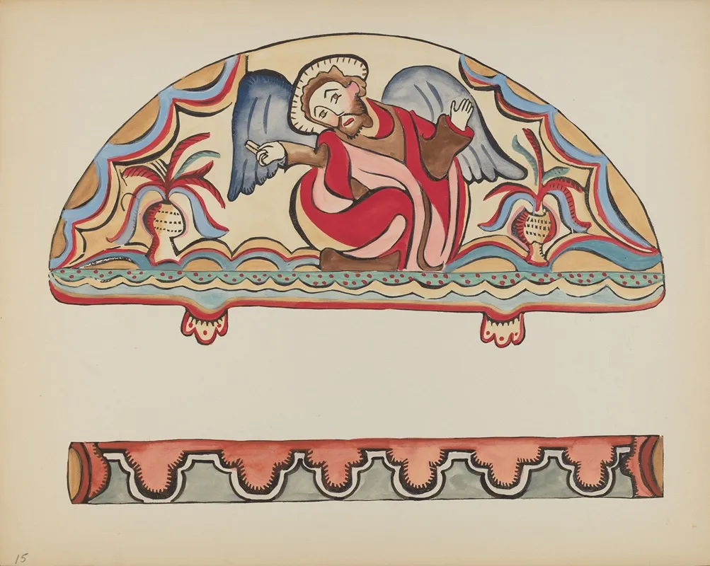 Plate 15 The Creation Lunette From Portfolio Spanish Colonial Designs Of New Mexico 3