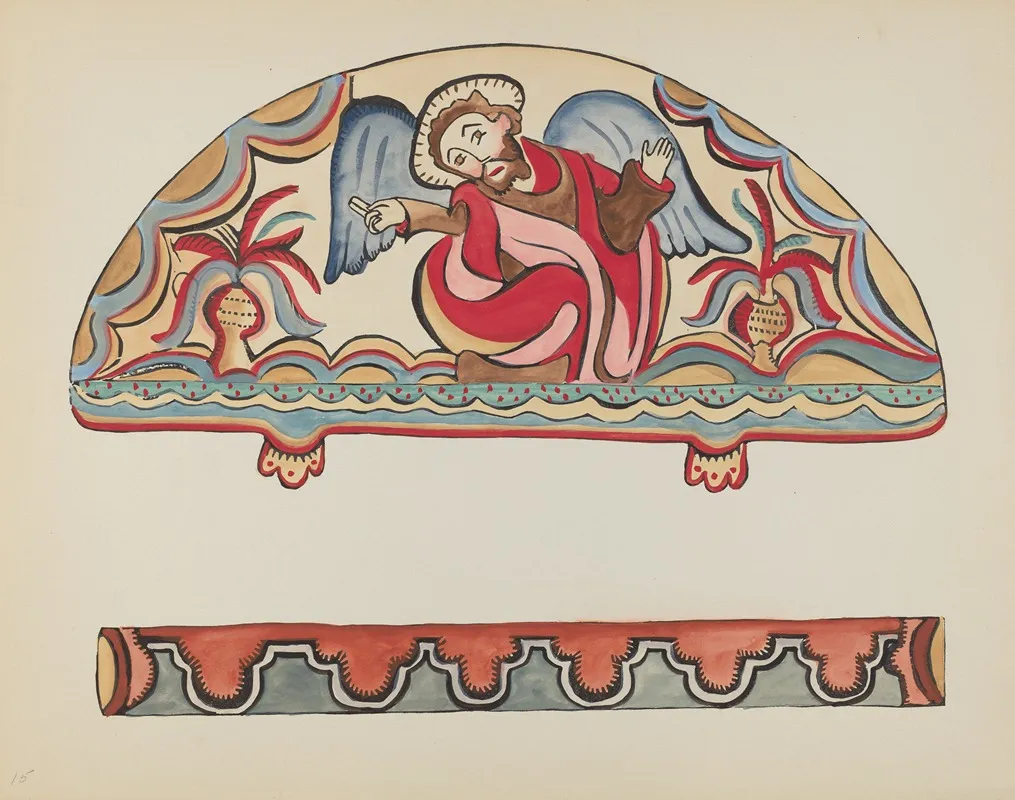 Plate 15 The Creation Lunette From Portfolio Spanish Colonial Designs Of New Mexico