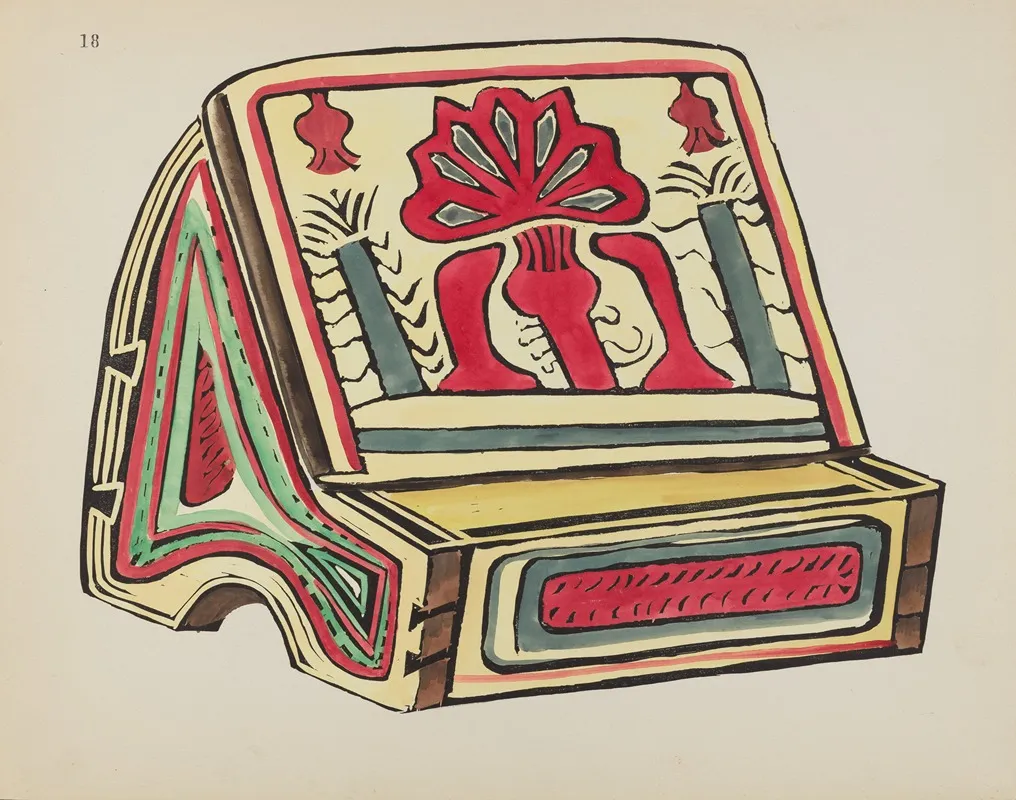 Plate 18 Reading Stand From Portfolio Spanish Colonial Designs Of New Mexico
