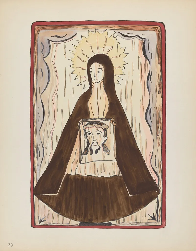Plate 20 Saint Veronica From Portfolio Spanish Colonial Designs Of New Mexico 2