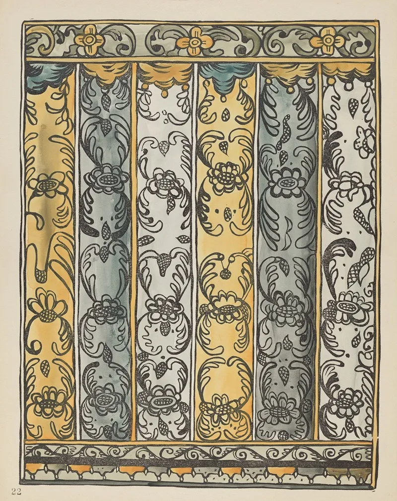 Plate 22 Wall Decoration From Portfolio Spanish Colonial Designs Of New Mexico