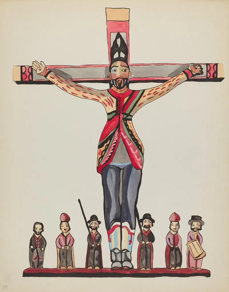 Plate 29 Saint Acacius From Portfolio Spanish Colonial Designs Of New Mexico 2 by American 20th Century - Canvas Print